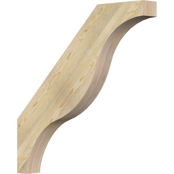 Ekena Millwork 4"W x 34"D x 34"H Funston Rough Sawn Knee Brace, Douglas Fir BRC04X34X34FST00RDF - main